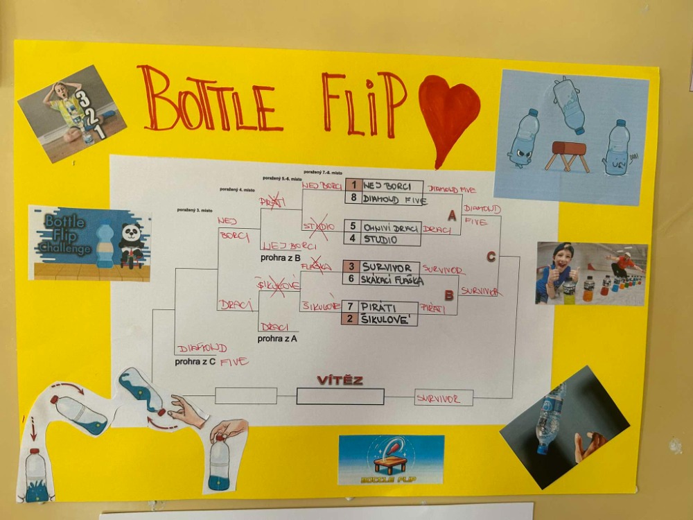 Celoškolní turnaj: „Bottle flip“
